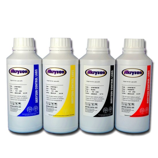 Compatible Epson Pack 4 Botellas de 500ml Tinta para Recarga Pigmentada