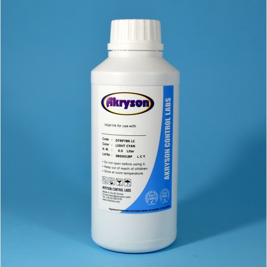 Compatible Mutoh VJ-1618W Light Cyan 1/2 Litro Tinta para Recarga Pigmentada Base Agua