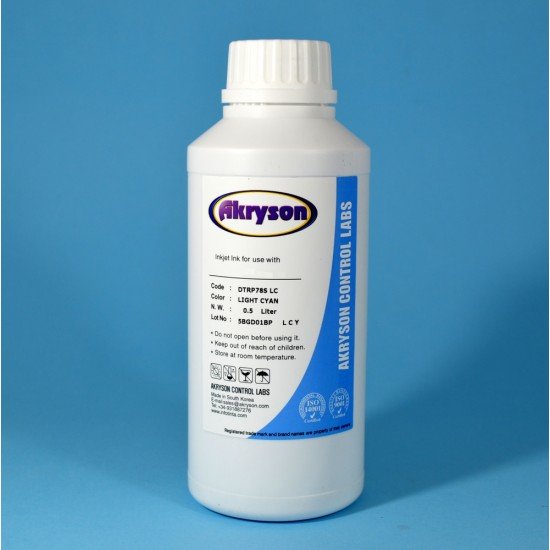 Compatible Mutoh VJ-1608AH Light Cyan 1/2 Litro Tinta para Recarga Pigmentada Base Agua