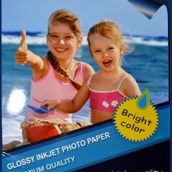 Papel fotográfico brillante A4 Inkjet 180 gramos /m² - 50 hojas