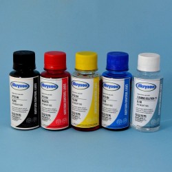 Tinta Recarga Hp Deskjet 2710e Pack 4x100ml + Liquido limpiador