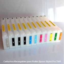 Compatible Epson Pro 7900 Cartuchos Recargabes para Plotter