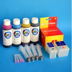 Sublimación para Epson Color 200 Cartuchos Recargables Autoreseteables Kit con Tintas