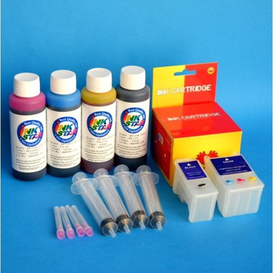 Sublimación para Epson Color 40UX Cartuchos Recargables Autoreseteables Kit con Tintas