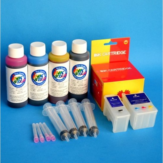 Sublimación para Epson Color 480SX Cartuchos Recargables Autoreseteables Kit con Tintas